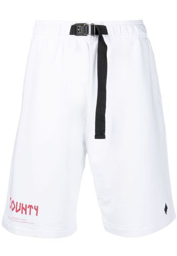 Marcelo Burlon County of Milan Shorts sportivi con stampa - Bianco