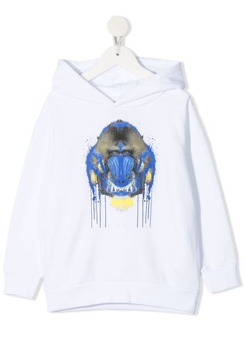 Marcelo Burlon County Of Milan Kids monkey head print hoodie - Bianco