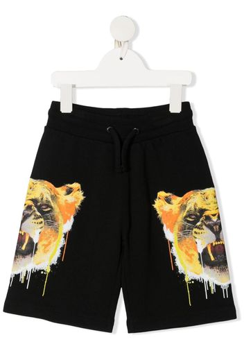 Marcelo Burlon County Of Milan Kids tiger head print track shorts - Nero