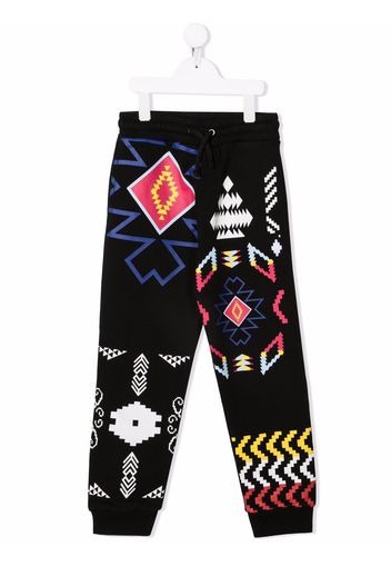 Marcelo Burlon County Of Milan Kids PATCHWORK FOLK JOGGING PANT BLACK MULTIC - Nero