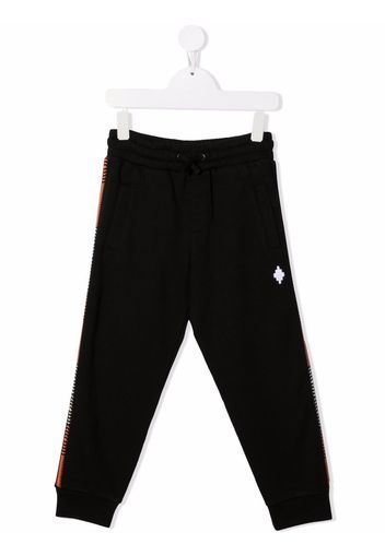 Marcelo Burlon County Of Milan Kids CROSS TAPE JOGGING PANT BLACK WHITE - Nero