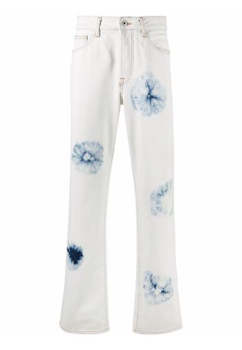 Marcelo Burlon County of Milan tie-dye straight-leg jeans - Bianco