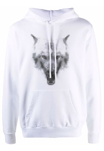 Marcelo Burlon County of Milan wolf-print cotton hoodie - Bianco
