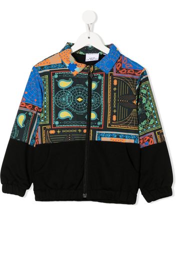 Marcelo Burlon County Of Milan Kids BANDANA DOUBLE JACKET BLACK MULTICOLOR - Nero