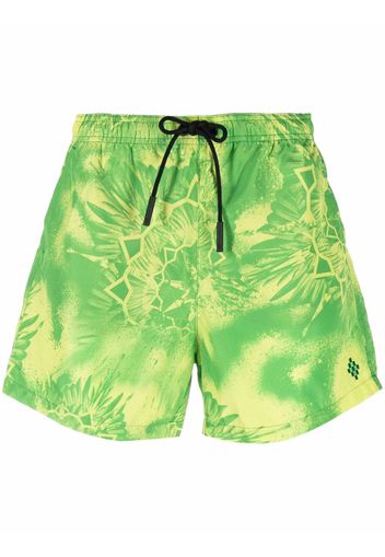 Marcelo Burlon County of Milan KALEIDOSCOPE WINGS SWIM SHORT GREEN LIME - Verde