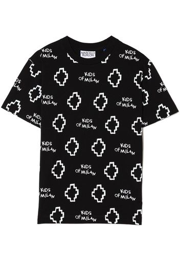 Marcelo Burlon County Of Milan Kids T-shirt con stampa - Nero