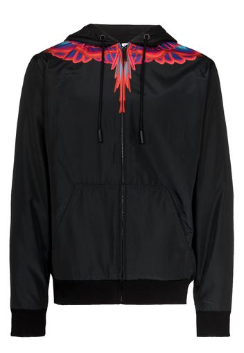 Marcelo Burlon County of Milan Curved Wings-print hooded jacket - Nero