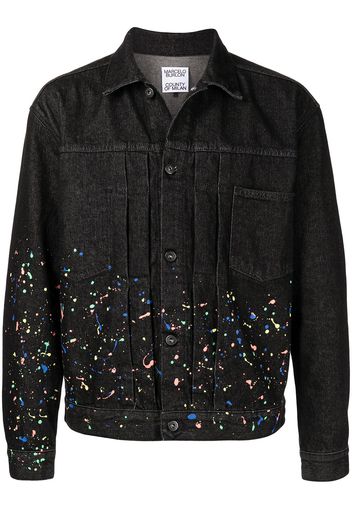 Marcelo Burlon County of Milan paint-splatter denim jacket - Nero