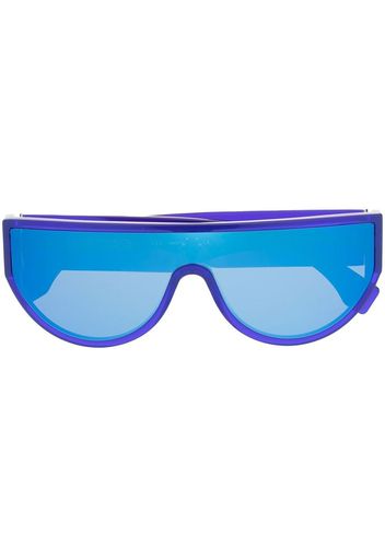 Marcelo Burlon County of Milan oversized frame mirrored sunglasses - Blu