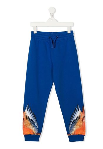 Marcelo Burlon County Of Milan Kids Wings-print track pants - Blu