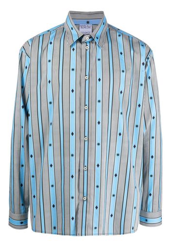 Marcelo Burlon County of Milan striped button-up shirt - Blu