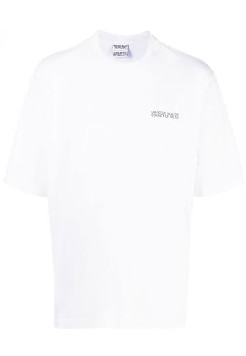 Marcelo Burlon County of Milan Tempera Cross Over print T-shirt - Bianco