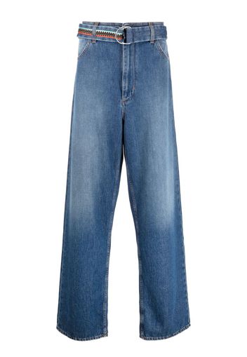 Marcelo Burlon County of Milan belted wide-leg jeans - Blu