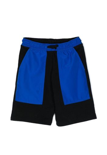 Marcelo Burlon County Of Milan Kids drawstring colour-block shorts - Blu