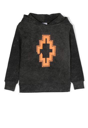 Marcelo Burlon County Of Milan Kids graphic-print fringe hoodie - Nero