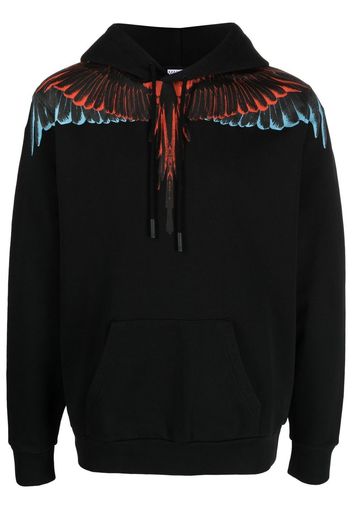 Marcelo Burlon County of Milan Felpa Icon Wings con coulisse - Nero