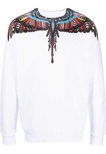 Marcelo Burlon County of Milan Grizzly Wings cotton sweatshirt - Bianco