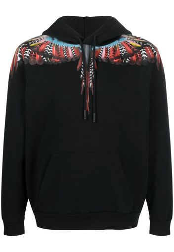 Marcelo Burlon County of Milan Grizzly Wings cotton hoodie - Nero