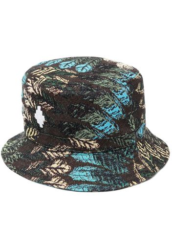 Marcelo Burlon County of Milan feather-motif bucket hat - Marrone