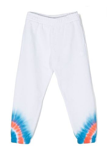 Marcelo Burlon County Of Milan Kids tie-dye cotton trousers - Bianco