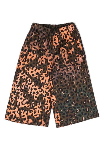 Marcelo Burlon County Of Milan Kids cheetah-print cotton pants - Marrone