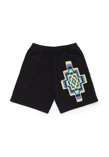 Marcelo Burlon County Of Milan Kids Shorts Optical Cross con stampa - Nero