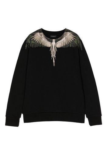 Marcelo Burlon County Of Milan Kids Felpa con stampa - Nero