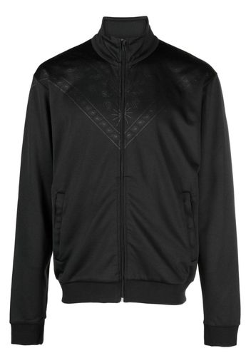 Marcelo Burlon County of Milan bandana-print track jacket - 1011 BLACK ANTHRACITE