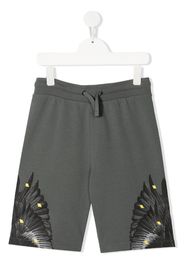 Marcelo Burlon County Of Milan Kids graphic-print jogger shorts - Grigio