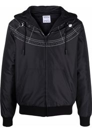 Marcelo Burlon County of Milan SEMI CIRCLE NYLON PAD HOODDIE BLACK WHIT - Nero