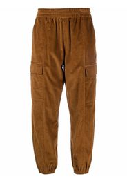 Marcelo Burlon County of Milan CROSS CORDUROY RELAX JOGGING BROWN BLAC - Marrone