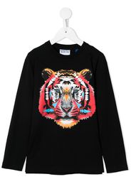 Marcelo Burlon County Of Milan Kids tiger-print T-shirt - Nero