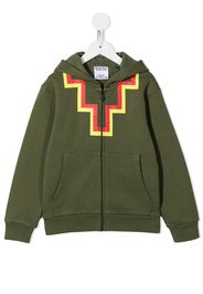 Marcelo Burlon County Of Milan Kids Felpa con zip - Verde