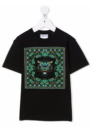 Marcelo Burlon County Of Milan Kids BANDANA TIGER T-SHIRT S/S BLACK GREEN - Nero