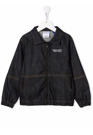 Marcelo Burlon County Of Milan Kids BASIC LOGO DENIM DOUBLE JACKE NAVY BLUE