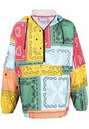 Marcelo Burlon County of Milan ALL OVER BANDANA NYLON ANORAK RED YELLOW - Blu