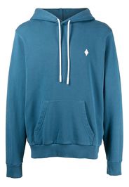 Marcelo Burlon County of Milan logo-embroidered drawstring hoodie - Blu