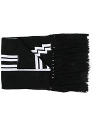 Marcelo Burlon County of Milan contrasting stripe-print knit scarf - Nero