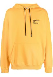 Marcelo Burlon County of Milan logo-print pullover hoodie - Giallo