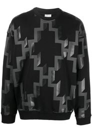 Marcelo Burlon County of Milan logo-print cotton sweatshirt - 1007 BLACK DARK GREY
