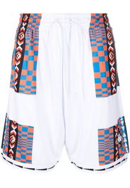 Marcelo Burlon County of Milan Aop Folk Kappa track shorts - Bianco