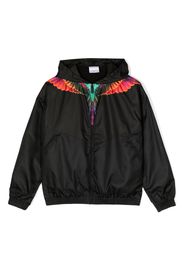 Marcelo Burlon County of Milan feather-print zipped cotton jacket - Nero