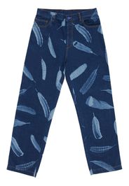 Marcelo Burlon County of Milan Jeans Feathers dritti - Blu