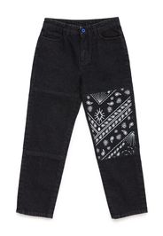 Marcelo Burlon County Of Milan Kids Jeans dritti con inserti bandana - Blu