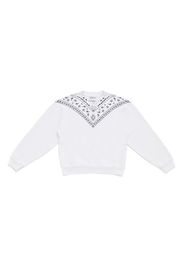 Marcelo Burlon County Of Milan Kids Felpa con stampa bandana - Bianco