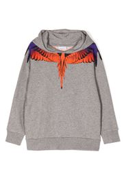 Marcelo Burlon County Of Milan Kids Felpa con stampa - Grigio