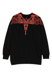 Marcelo Burlon County Of Milan Kids Felpa con stampa ali - Nero