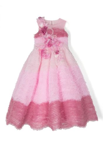 MARCHESA KIDS COUTURE tiered-tulle flared dress - Rosa