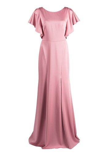 Marchesa Notte Bridesmaids short-sleeve floor-length dress - Rosa