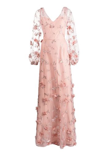 Marchesa Notte Bridesmaids Avellino floral-embroidered dress - Rosa